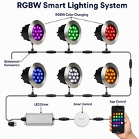Luz LED Empotrable para Exteriores, 12W 24W 36W, IP67 Impermeable, Acero Inoxidable, para Jardín, Camino, Entrada de Vehículos, Iluminación de Paisajes