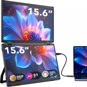 New 15.6 inch Full HD 1920*1080 IPS hiển thị Màn hình kép Extender USB Xách Tay PC Màn hình máy tính xách tay ba màn hình mở rộng Loại C - Product Image 1