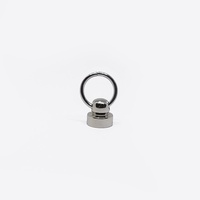Boucle de suspension multi-anneaux électroplaquée quatre couleurs pour coque de téléphone et sac, avec fermoir de bijoux DIY en forme de tête de moine