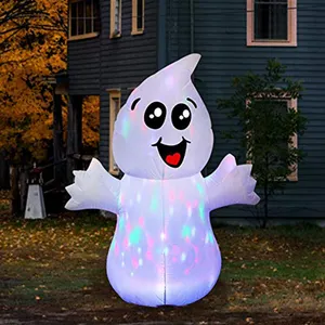 Fantasma inflável ao ar livre, 5 pés de luz inflável ao ar livre com luz mágica, quintal de inflar, decoração clara com luzes led