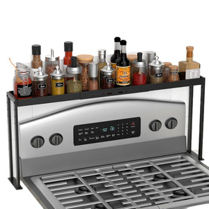 Stovetop Spice Rack Carbon Steel Standing Kitchen Organizer Detachable Storage Holder - Product Image 5