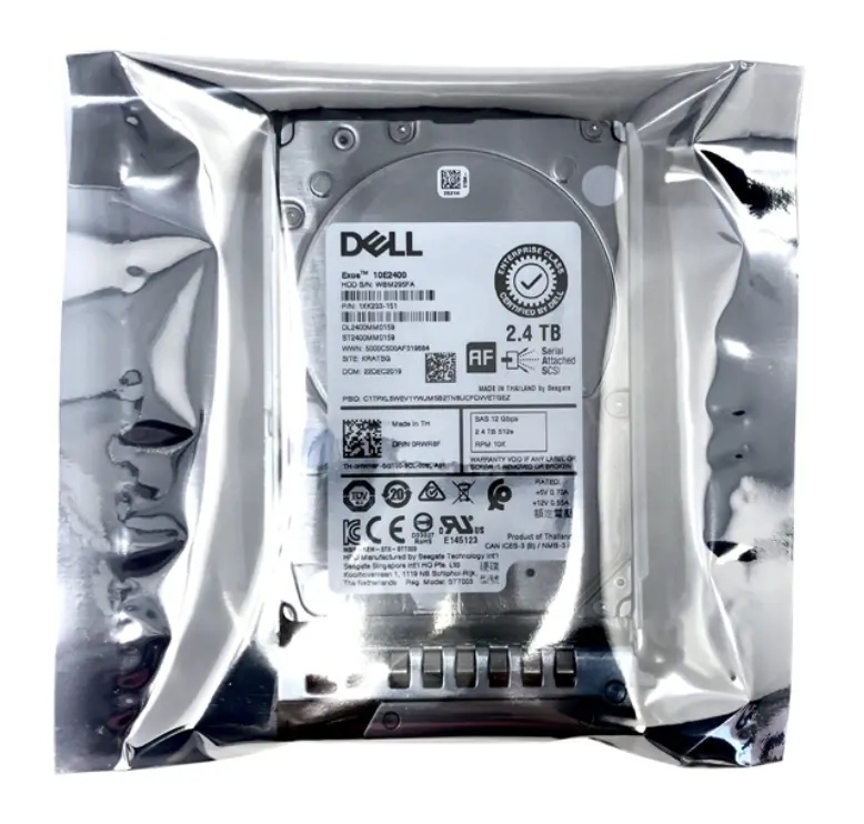 새로운 도매 원래 Dells HDD 2.4TB 10K rpm 2.5 ''SAS 12GB 하드 드라이브 서버 용 디스크