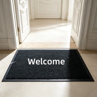 Tapis de bienvenue à boucles en PVC 60x90cm pour usage domestique, lavable et anti-salissures