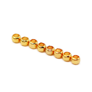 18K Gold Plated <b>Copper</b> Round Positioning Beads For <b>Bracelet</b> Making 3mm Diameter Jewelry Findings Components - Product Image 3