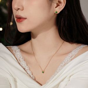 Dylam Innovative Jewelry Supplier S925 <b>Silver</b> Rhodium 14K Gold Plated 5A Cubic Zirconia Christmas Gifts Xmas Elk <b>Stud</b> <b>Earrings</b> - Product Image 2