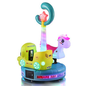 Équipement interactif à jetons d'amusement de machine de jeu de carrousel de Double siège des enfants - Product Image 4
