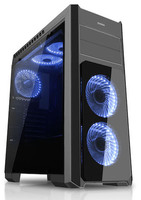 Boîtier de jeu pour ordinateur, panneau frontal en métal, tour de pc pour carte mère atx, compatible avec alimentation électrique, nouveau modèle