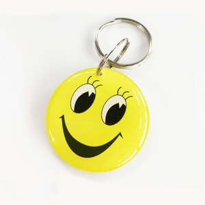 크리스탈 스마일 태그 ISO14443A 출입 통제 스마트 IC 키링 13.56MHz 태그 에폭시 카드 - Product Image 2