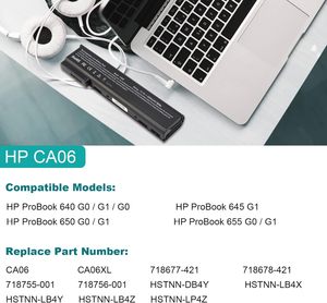 Batterie d'ordinateur portable Futurebatt pour les séries ProBook 640/645/650/655 G0/G1, réf. CA06/<span class=keywords><strong>CA06XL</strong></span>/HSTNN-DB4Y/LB4Z/LP4Z, origine Chine - Product Image 5
