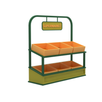 Ensemble de jouets simulés pour enfants avec étagères de supermarché Simulation de scènes de shopping dans les supermarchés Bande transporteuse en bois pour jouer
