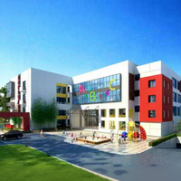 Structure en acier Q355B à assemblage rapide pour bâtiments scolaires, installations éducatives préfabriquées modernes, conception de précision Tekla 3D