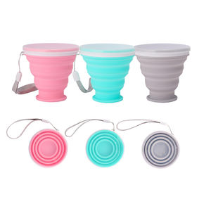 200ml Silicone Folding <b>Mug</b> Round Outdoor Portable Sports Fitness <b>Cycling</b> Water Bottle Direct Drinking for Camping - Product Image 5