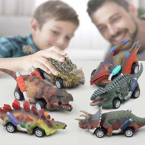 Juguete de Coche de Dinosaurio en Miniatura para Niños, Modelo de Dinosaurio Realista con Fuerza de Retroceso, Vehículo Promocional de Plástico con Inercia - Product Image 2