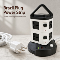 Support de bureau portable en gros avec sac de rangement, veilleuse, ports USB, USB-C et PD, multiprise intégrée