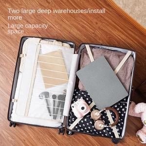 ชุดกระเป๋าเดินทางหนังสไตล์เรโทรแฮนด์เมดสุดทันสมัยมีล้อเสียงเบา360มีซิปกระเป๋าเดินทางความจุมากของขวัญสำหรับเดินทางที่บ้าน - Product Image 2