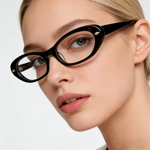 Lunettes de vue ovales vintage en acétate pour femmes, monture optique rétro écaille de tortue noir blanc <span class=keywords><strong>vert</strong></span>, logo personnalisé OEM, lunettes pour hommes - Product Image 3