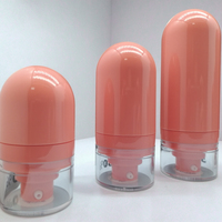 Bouteilles à pompe sans air en plastique pour cosmétiques naturels de luxe en gros, 15 ml, 30 ml, 50 ml