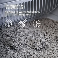 Nouvelle Litière Intelligente Ouverte en Plastique pour Chat, Toilette Électrique Mini-C, Grande Taille, avec Balayeur Automatique Entièrement Automatique
