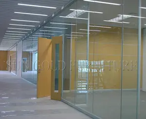 Factory Wholesale Furniture Manufacturer Soundproof Glass Wall Office Partition