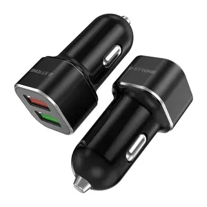 Chargeur de voiture USB universel 3.1A Charge rapide QC3.0 Dual Port USB Cargador Carro Adapter pour iPhone