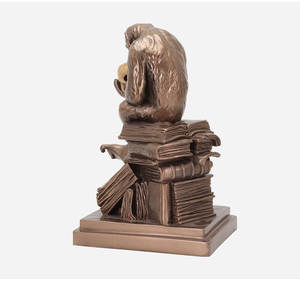 Esculturas de pensador de <span class=keywords><strong>mono</strong></span> metálico de bronce fundido en frío de resina fabricadas a medida - Product Image 4