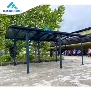 Pergola en aluminium WPC <span class=keywords><strong>Bois</strong></span> Plastique Composite Toit rétractable Auvent <span class=keywords><strong>Carport</strong></span> Lean-to Design Cadre en métal Fabriqué <span class=keywords><strong>Carport</strong></span> R - Product Image 4