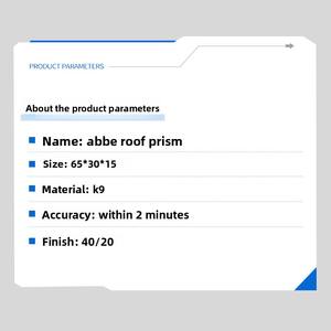 Prisma de Telhado de Vidro Óptico de Alta Precisão Abbe H-K9L, Índice de Refração 1.5163, Transmitância de Luz de 98%, Alcança Imagens de Feixe Precisas - Product Image 3