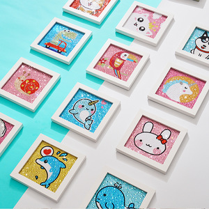 Kit de peinture au diamant <span class=keywords><strong>Panda</strong></span> de Chine pour enfants, peinture au diamant par numéros, kits de peinture au diamant pour enfants, peinture au diamant complète, bricolage, cadeau de vacances - Product Image 2