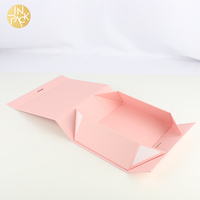 INPACK vente en vrac parfum fermeture magnétique coffret cadeau pliable rigide pliant vêtements boîtes d'emballage avec ruban arc