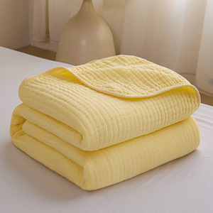 Coperta in Mussola di Cotone a 6 Strati di Alta Qualità, Ultra Morbida e Traspirante, Tinta Unita, per Neonati e Adulti, Tessile per la Casa, Vendita all'Ingrosso - Product Image 3
