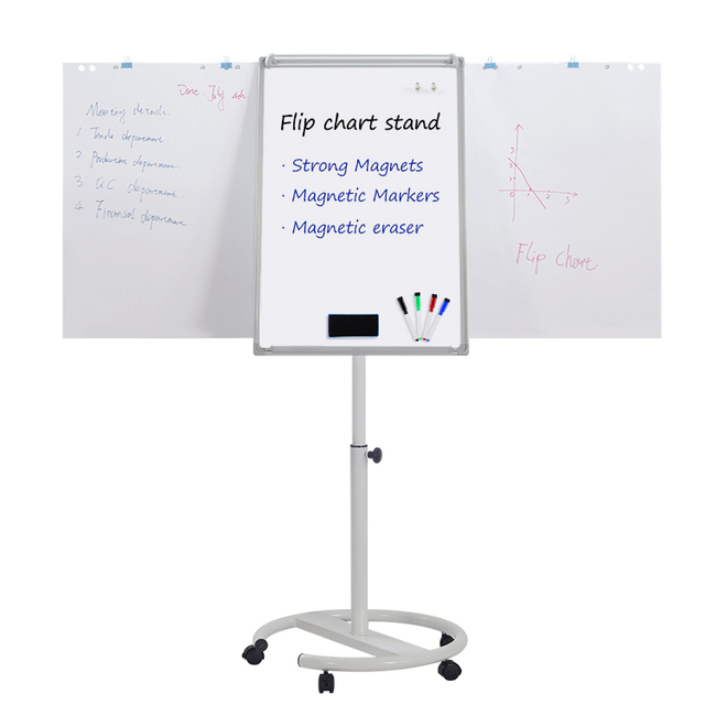 Portable Magnetic Whiteboard Easel Low Price Mobile Dry Erase Board Stand Product Type Flip Chart