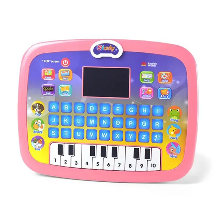 Amazo Inglês hine Piano Study Spelling Letters Educacional inteligente LCD Screen Tablet Aprendizagem Brinquedos