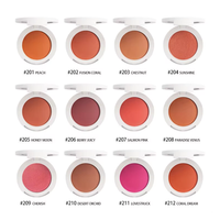 Échantillon gratuit personnalisé meilleure vente cosmétiques végétaliens fard à joues mat très chatoyant pour poudre de visage minérale de marque privée