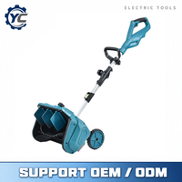 Souffleuse à neige sans balais 21V 800W au lithium-ion, largeur de déblaiement 30CM, portable à pousser avec roues pour le déneigement domestique