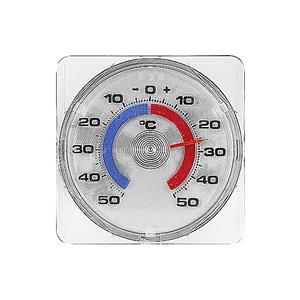 เทอร์โมมิเตอร์วัดอุณหภูมิหน้าต่าง เส้นผ่านศูนย์กลาง 7.5 ซม. แพ็ค 10 ชิ้น สำหรับใช้ภายในและภายนอกอาคาร พร้อมสเกลเซลเซียส มีแถบสีแดงและสีน้ำเงิน - Product Image 1