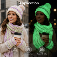 Grande pelote de fil phosphorescent pour amigurumi, vêtements de rave, fête sous lumière noire, crochet, tricot, fabricant en gros
