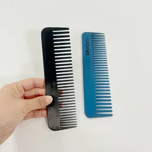 OEM Factory Custom Metal Combs With Logo Powder Coating Aluminum Pet Grooming Comb Dog Cat Horse Hair Shedding Comb