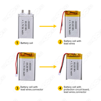3.7V Li po baterai 602540 baterai kantong polimer litium 600mAh baterai Lithium ion