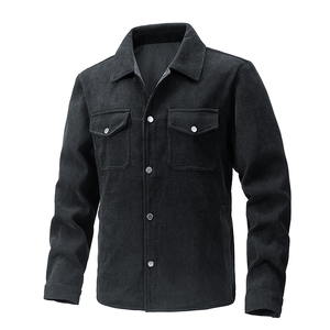Blouson Bomber Homme Printemps-Automne Double Face Décontracté Streetwear Coupe Slim Longue Tendance Amincissant Col Rabattu - Product Image 1