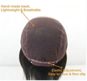 Peluca con Cierre de Encaje de Cabello Indio Remy 100% Natural, Liso Sedoso con Ondas, Base de Seda, Sin Caída - Product Image 2