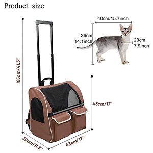 1 पैकेज पालतू जानवर के लिए लक्जरी 2 में लक्जरी 2 पैकेज पालतू जानवर के लिए हटाने योग्य पहियों के साथ बिल्ली के लिए - Product Image 2