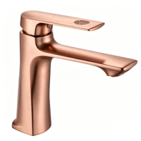 Robinet mitigeur de lavabo de salle de bain à poignée unique personnalisé, robinet de lavabo de luxe avec personnalisation du logo et de l'emballage