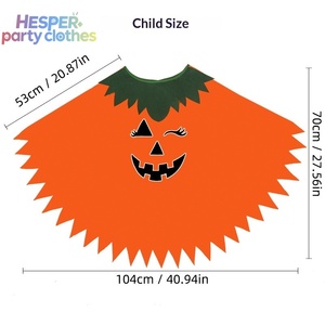 HESPER Nuevo Disfraz de Calabaza de Halloween para Niños, Capa de Cosplay para Fiestas y Actuaciones, Poliéster - Product Image 2