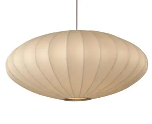 Lanterne chinoise design blanc tissu en osier boule led E27 suspension pendentif lampes pour restaurant