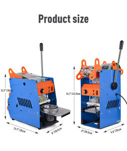 ZEQUAN 95/90/75 mm Becherverschließmaschine Kunststoffbecherherstellung Verschlussmaschine Milchtee Joghurt Becherverschließmaschine - Product Image 3