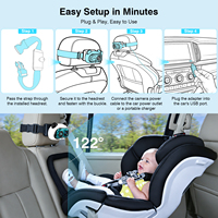 Module CarPlay sans fil PlayAiBox, caméra de surveillance pour bébé HD, écran partagé, boîte CarPlay intelligente