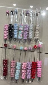 Nouveau stylo à bille rotatif en forme <span class=keywords><strong>de</strong></span> cœur pour la Saint-Valentin, best-seller transfrontalier, stylo à perles DIY, stylo à perles mignon - Product Image 6