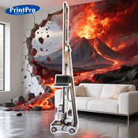 Imprimante murale 3D PrintPro, hauteur verticale 2500 mm, machine de peinture murale grand format UV pour imprimante murale