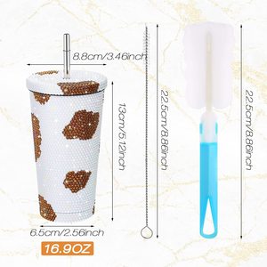 Offre Spéciale <span class=keywords><strong>Fun</strong></span> Tasses Pour Boissons Sans BPA Gym Bouteille D'eau Sports Avec Paille Voyage En Plastique Transparent tasse <span class=keywords><strong>à</strong></span> café - Product Image 5