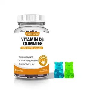 Vitamin D3 K2 gummy Vitamin D3 Gummies OEM suplemen tulang dukungan 5000iu 50000iu kalsium